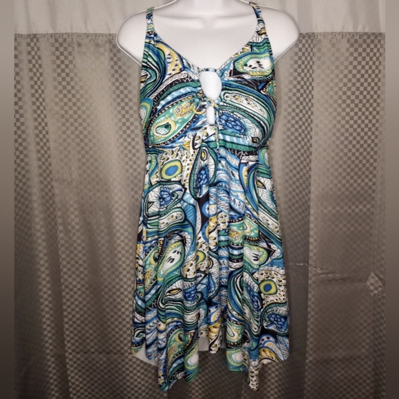 Paisley Print Women's Swim Top - Picture 4 of 8
